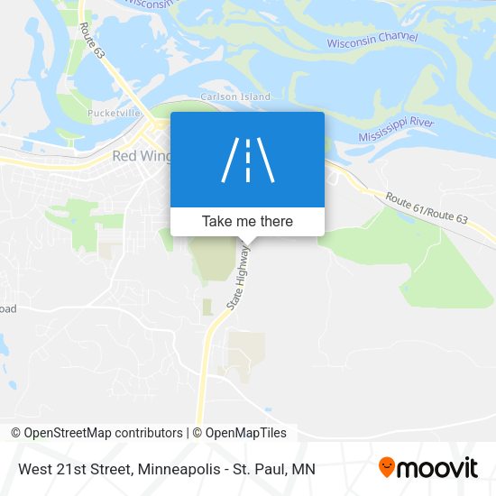 West 21st Street map