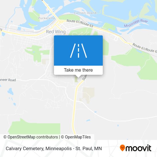 Calvary Cemetery map