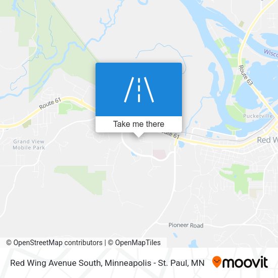 Red Wing Avenue South map