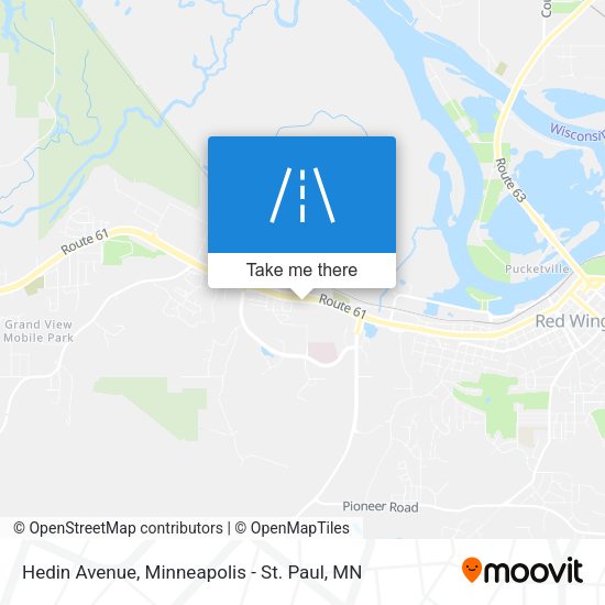 Hedin Avenue map