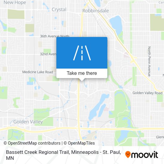Bassett Creek Regional Trail map