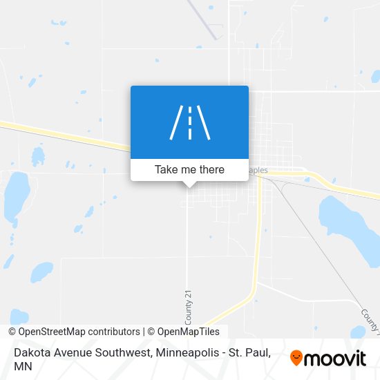 Dakota Avenue Southwest map