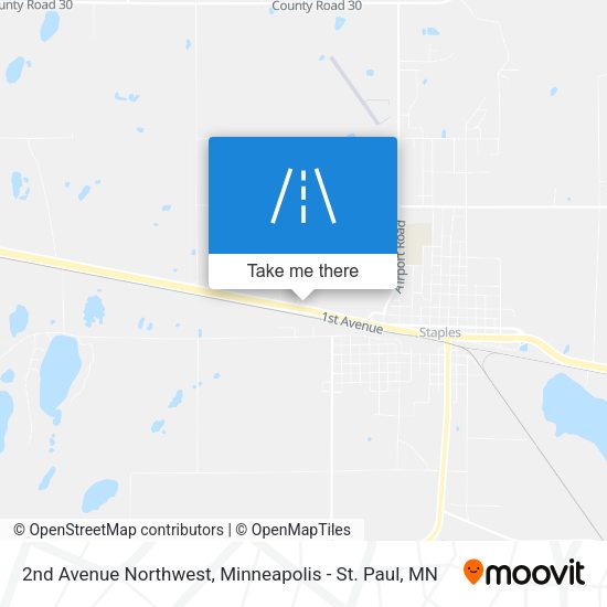 2nd Avenue Northwest map