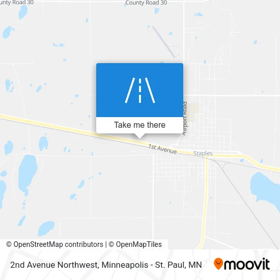 2nd Avenue Northwest map