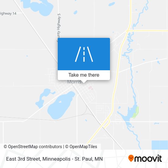 East 3rd Street map