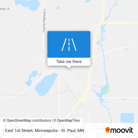 East 1st Street map
