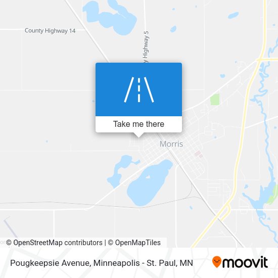 Mapa de Pougkeepsie Avenue