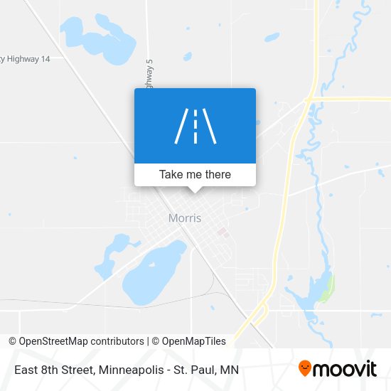 East 8th Street map