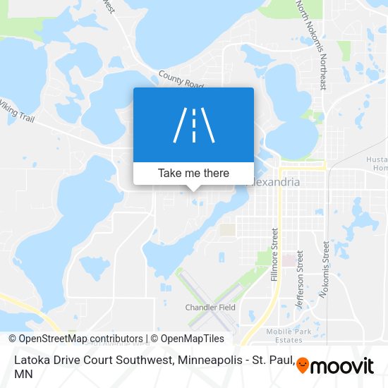 Latoka Drive Court Southwest map