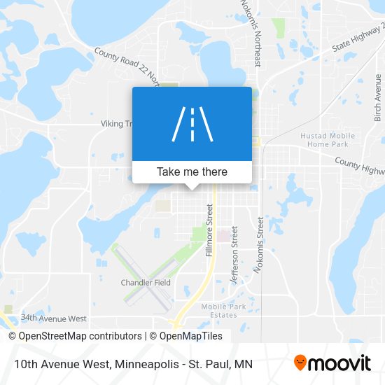 10th Avenue West map