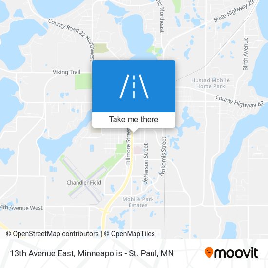 13th Avenue East map