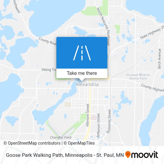 Goose Park Walking Path map