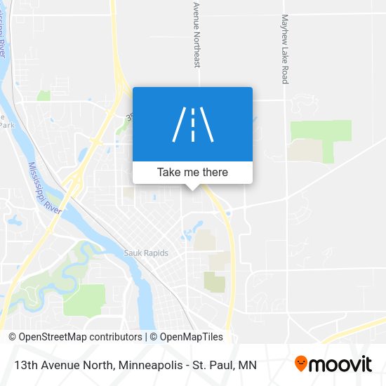 13th Avenue North map