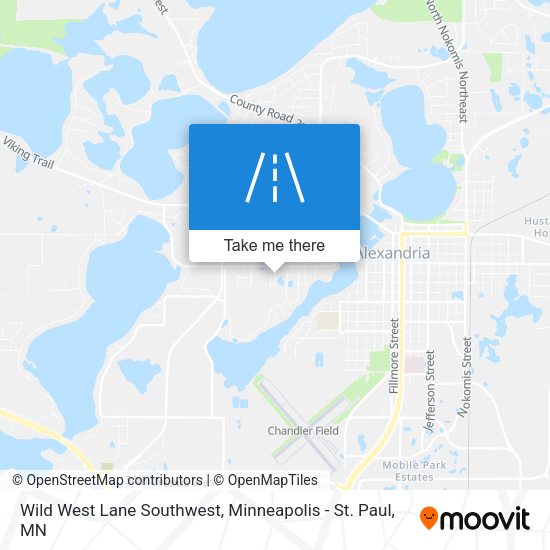 Mapa de Wild West Lane Southwest