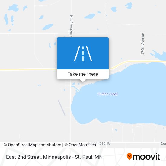 Mapa de East 2nd Street