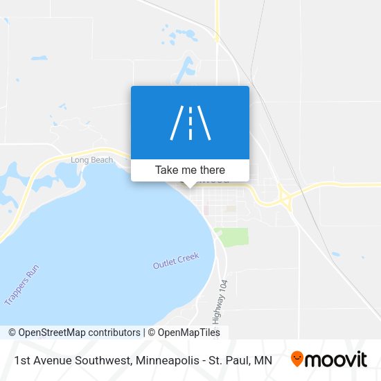 1st Avenue Southwest map