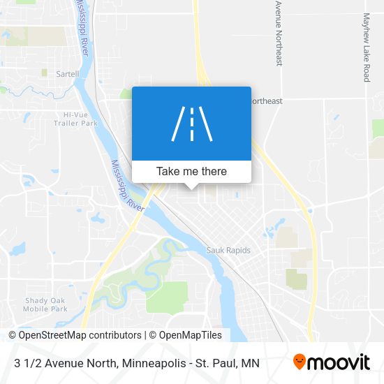 Mapa de 3 1/2 Avenue North