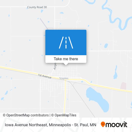 Iowa Avenue Northeast map