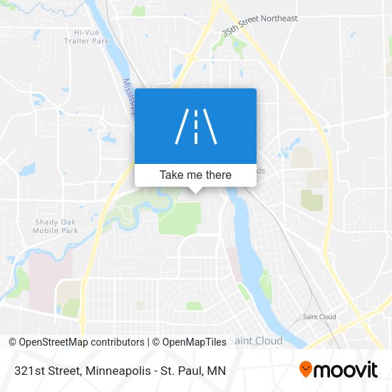 321st Street map