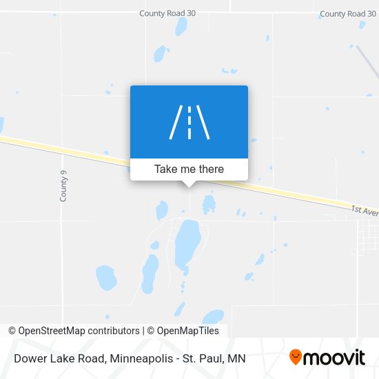 Dower Lake Road map