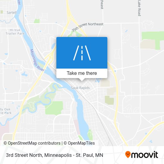 Mapa de 3rd Street North