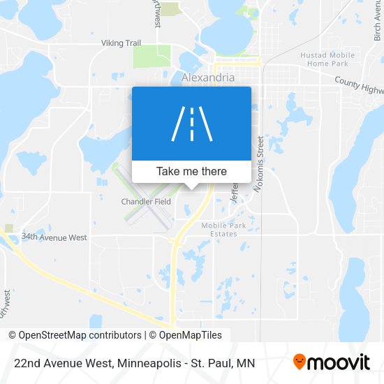 22nd Avenue West map