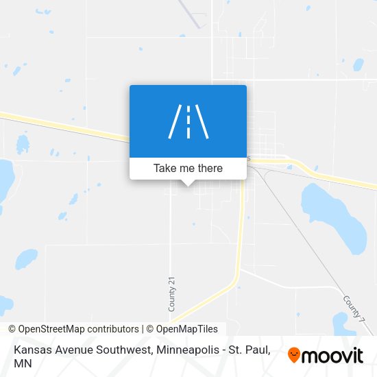 Kansas Avenue Southwest map
