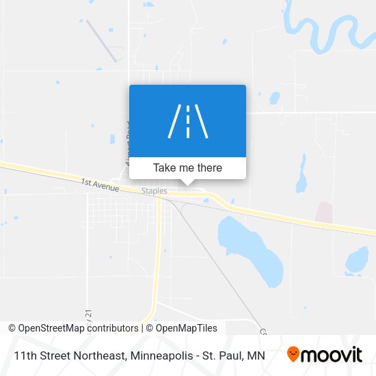 11th Street Northeast map
