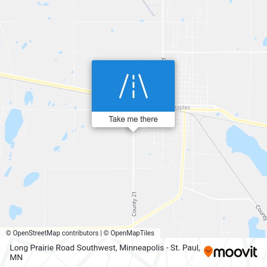 Long Prairie Road Southwest map