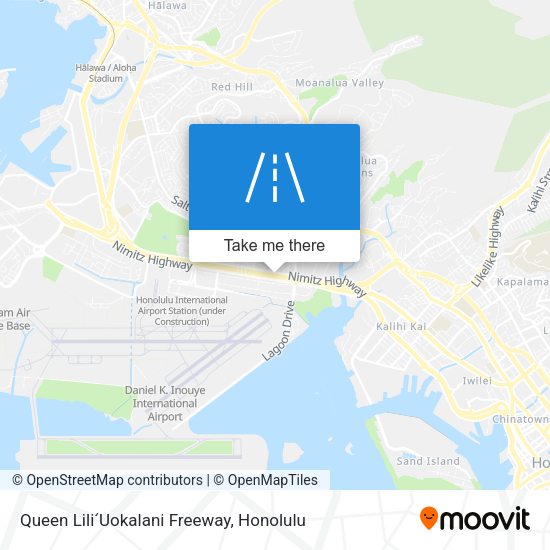 Queen LiliʻUokalani Freeway map