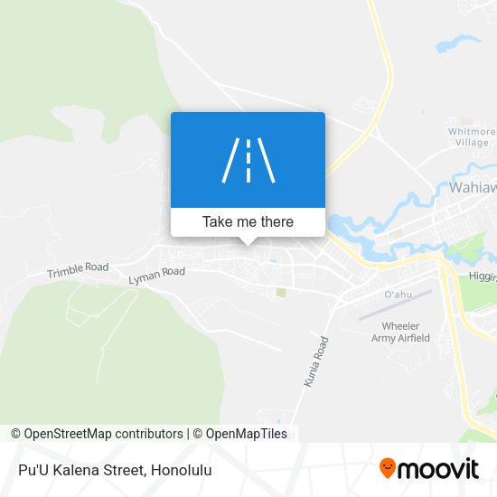 Pu'U Kalena Street map