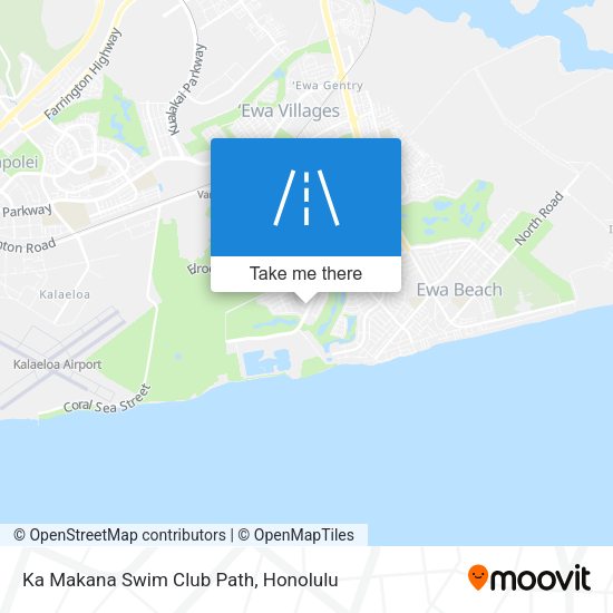 Mapa de Ka Makana Swim Club Path