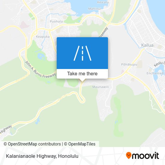 Kalanianaole Highway map