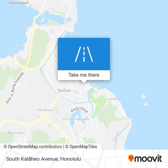 South Kalāheo Avenue map
