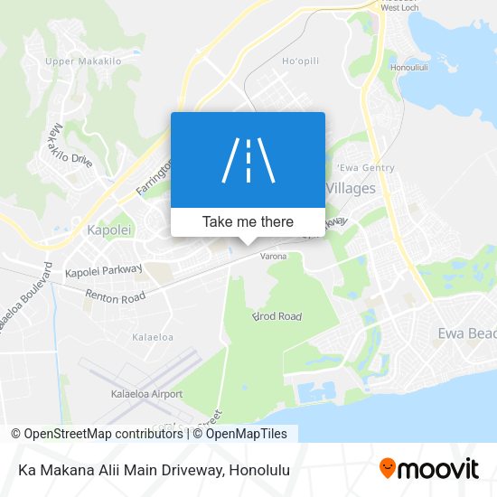 Mapa de Ka Makana Alii Main Driveway