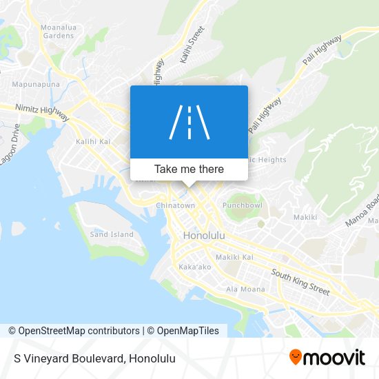 S Vineyard Boulevard map