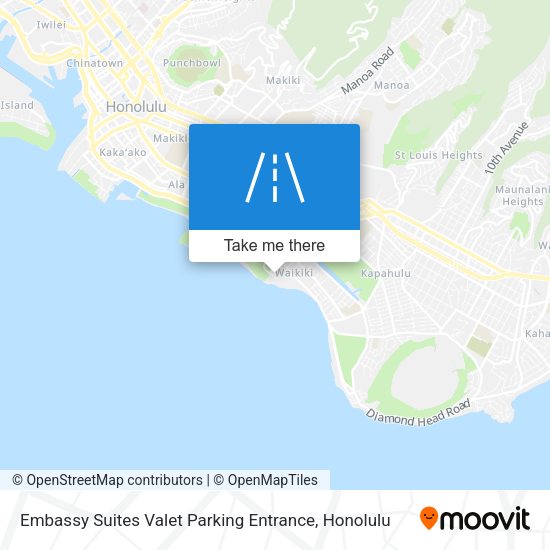 Embassy Suites Valet Parking Entrance map