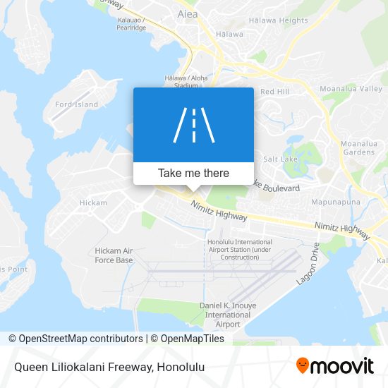 Queen Liliokalani Freeway map