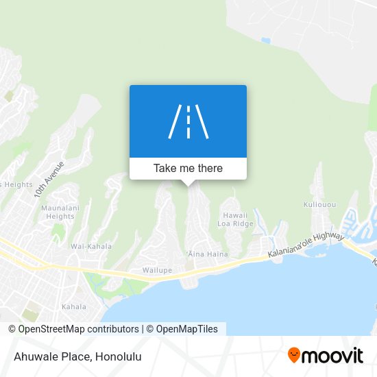 Ahuwale Place map