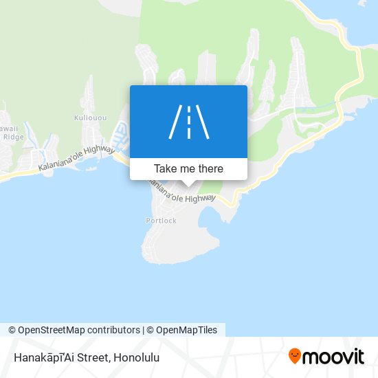 Mapa de Hanakāpī‘Ai Street