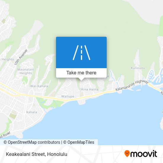 Keakealani Street map