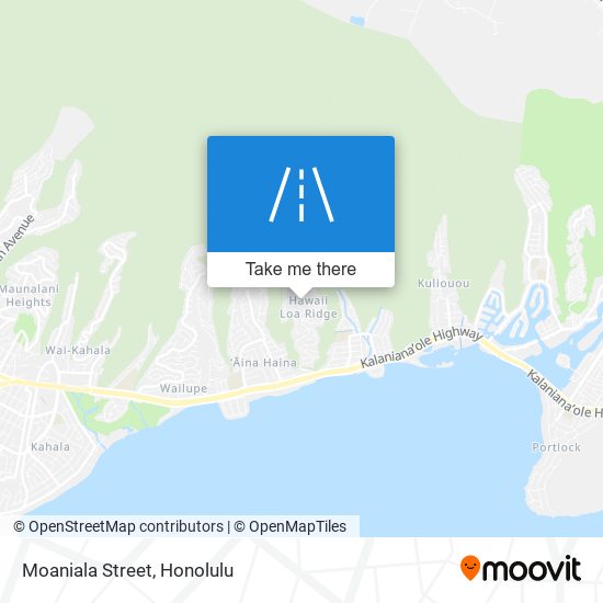 Mapa de Moaniala Street