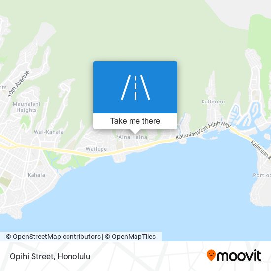 Opihi Street map