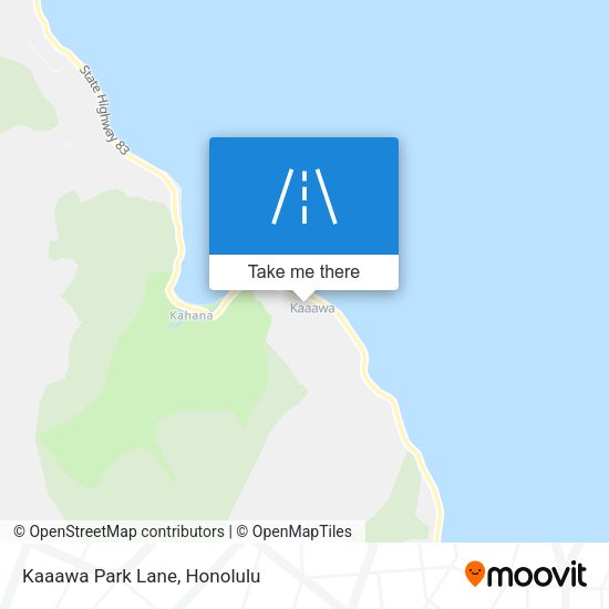 Kaaawa Park Lane map