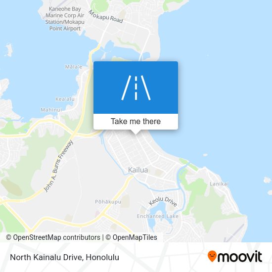 North Kainalu Drive map