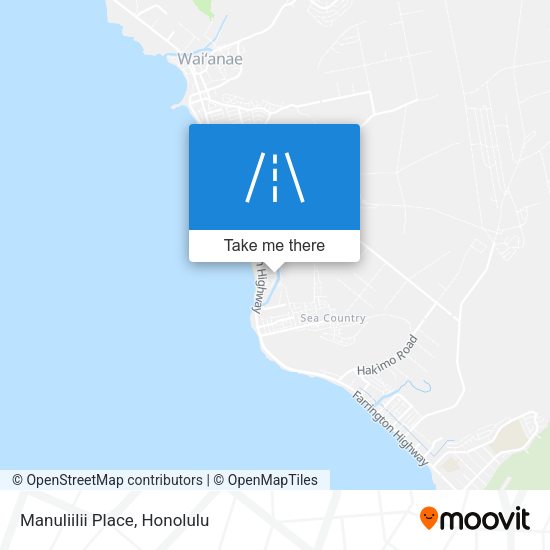 Mapa de Manuliilii Place