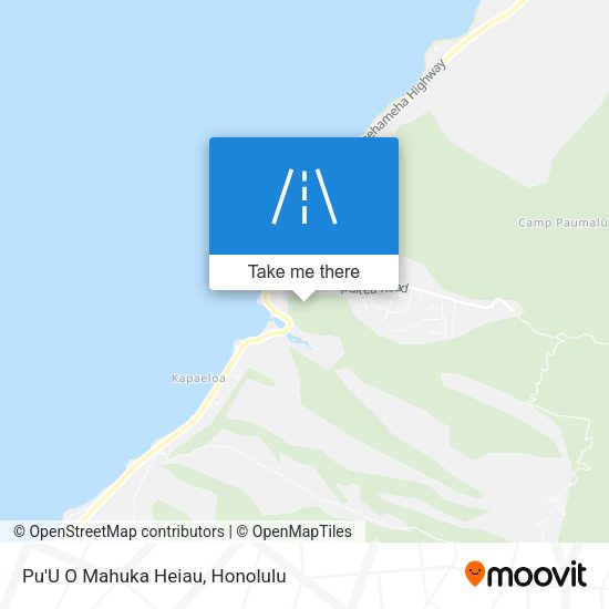 Mapa de Pu'U O Mahuka Heiau