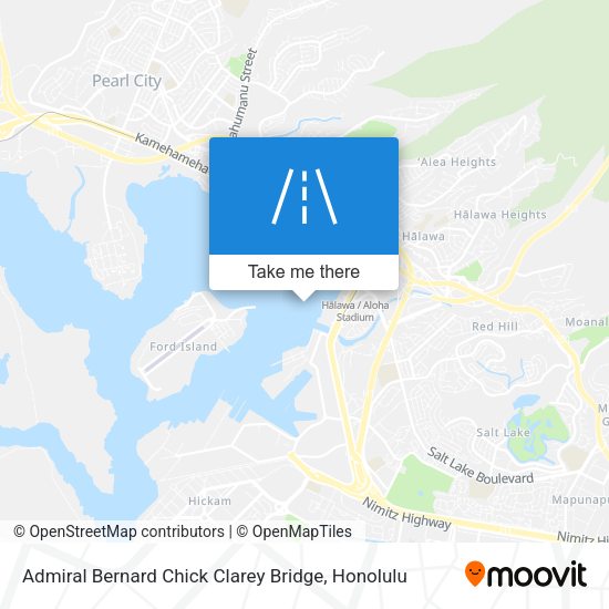 Mapa de Admiral Bernard Chick Clarey Bridge