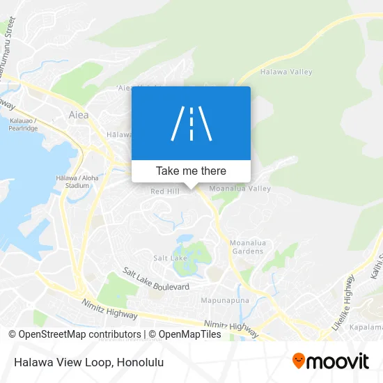Halawa View Loop map