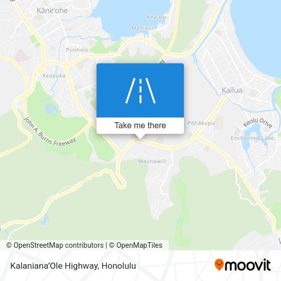 Mapa de Kalaniana’Ole Highway